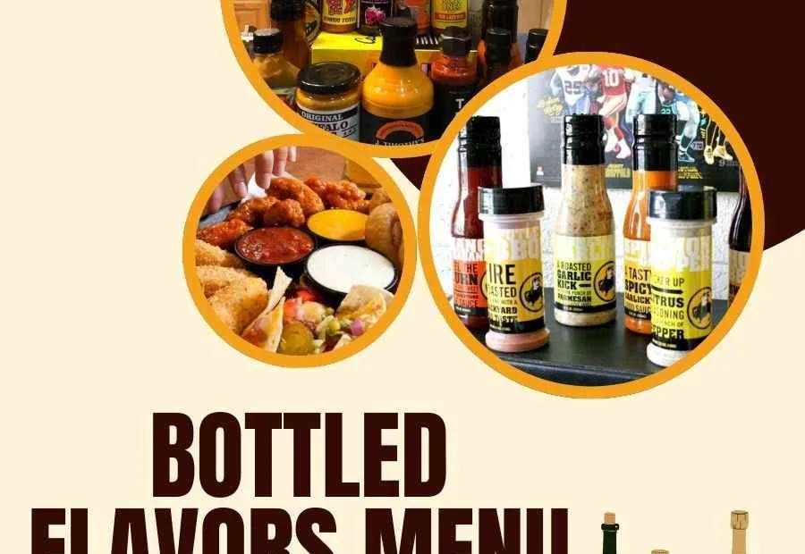 bottles flavors menu