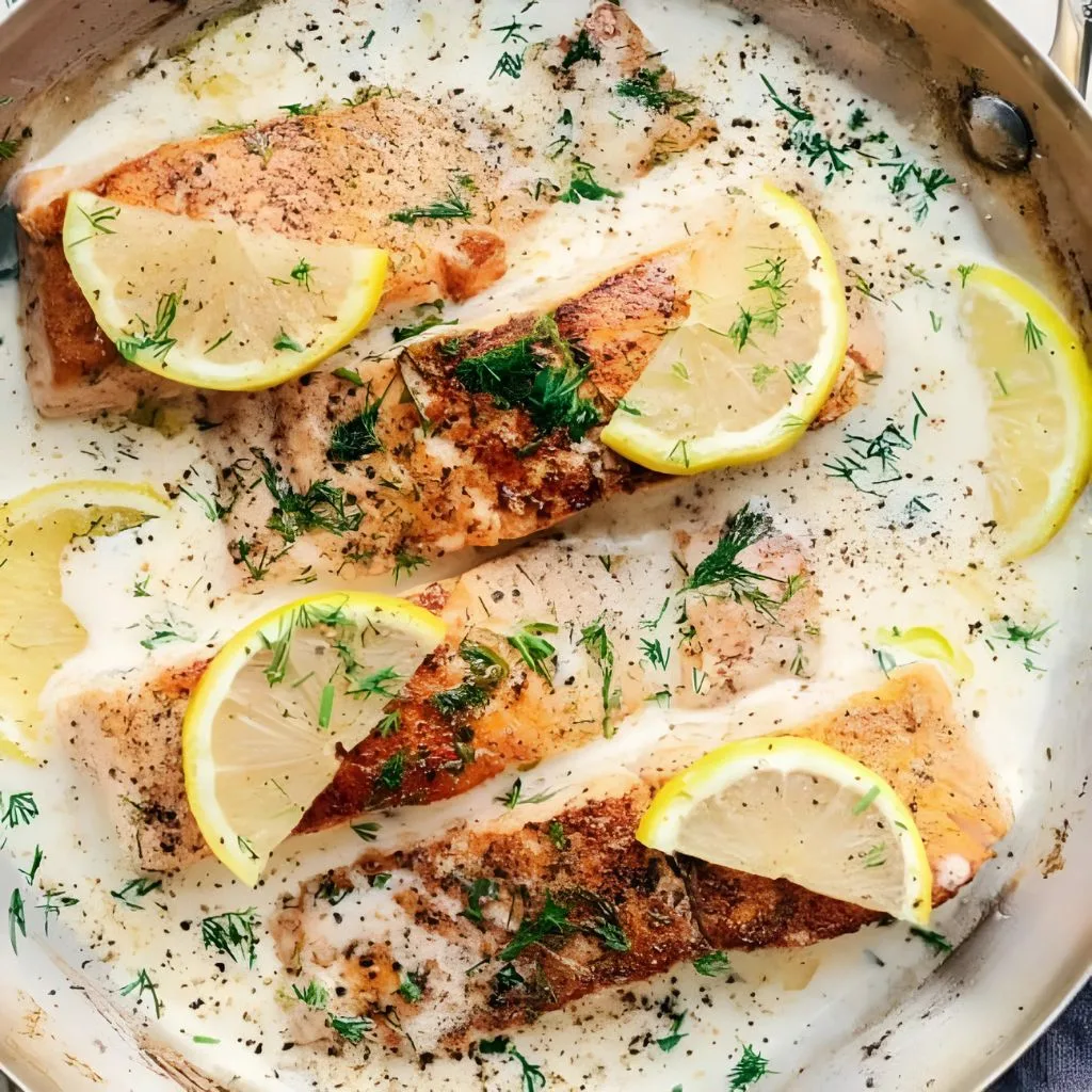 Baked Salmon with Dill Sauce Recipe