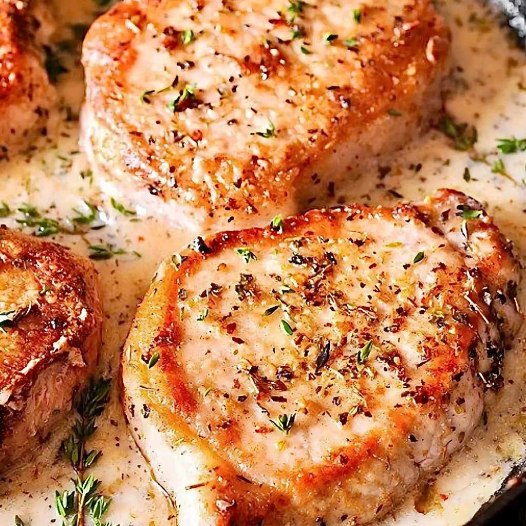 Boneless Pork Chops In Creamy White Wine Sauce Recipe