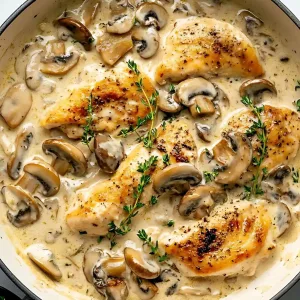 Chicken with Garlic Mushroom Sauce Recipe