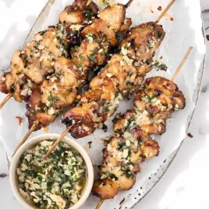 Garlic Parmesan Chicken Skewers Recipe