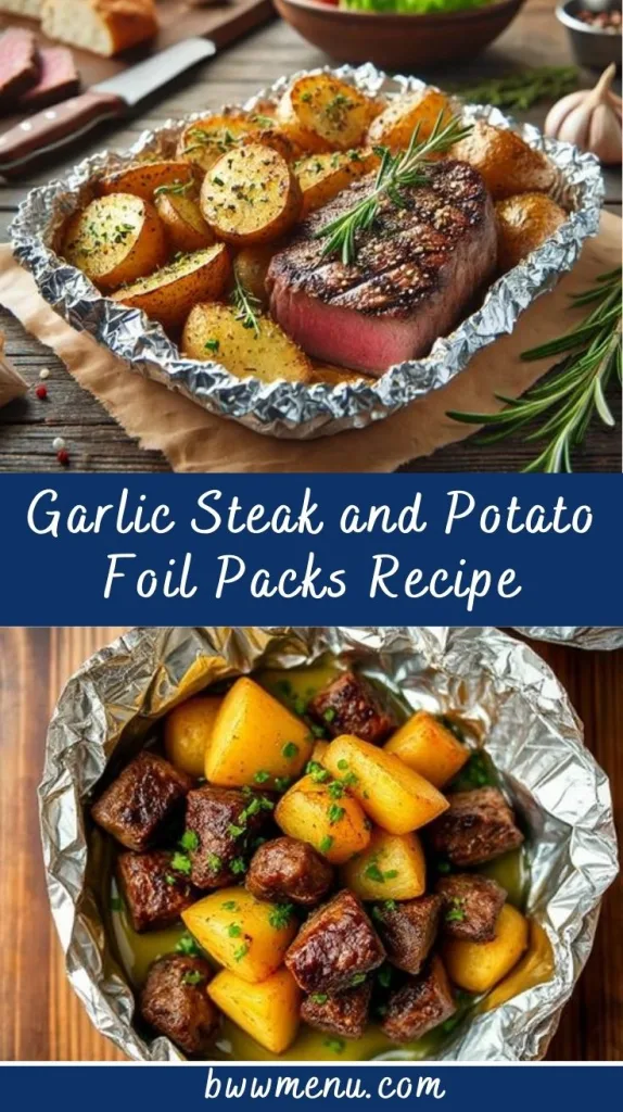 Garlic Steak and Potato Foil Packs Recipe