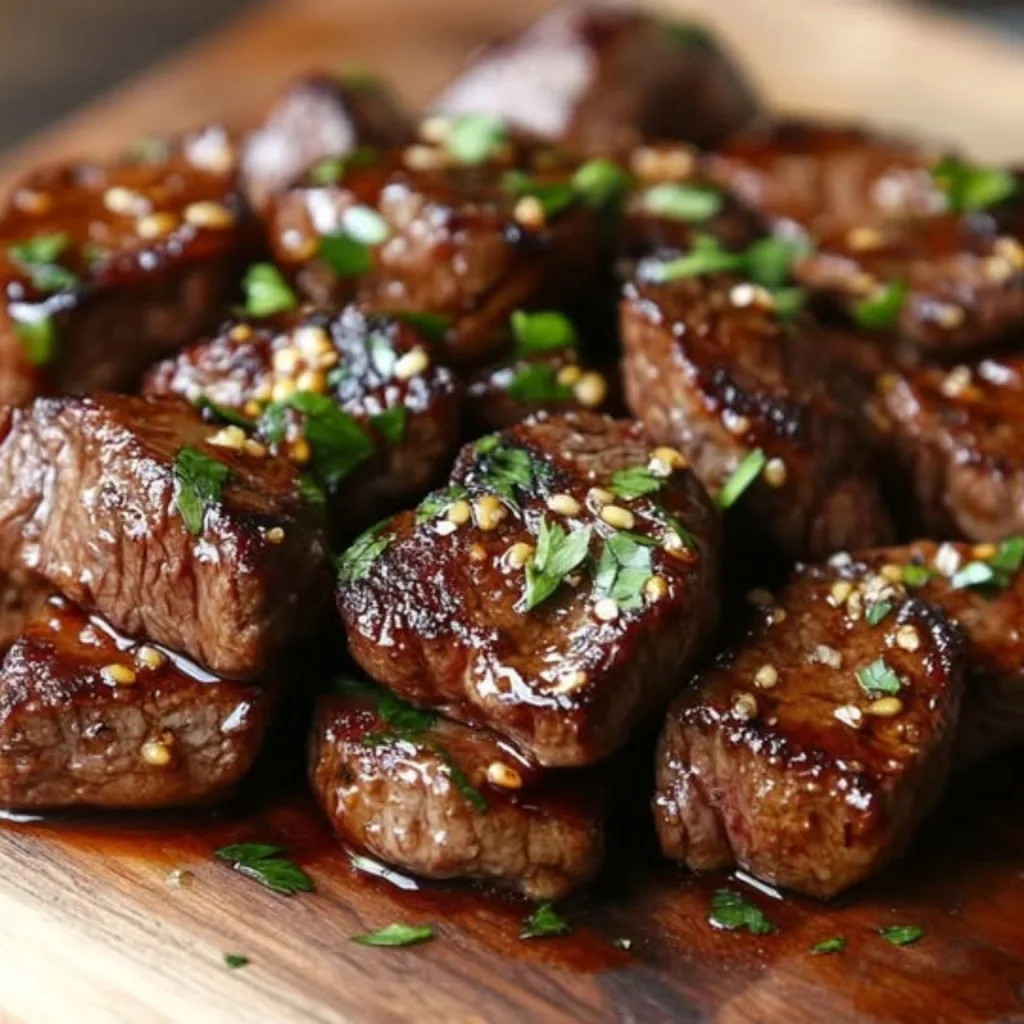 Honey Garlic Steak Bites Recipe
