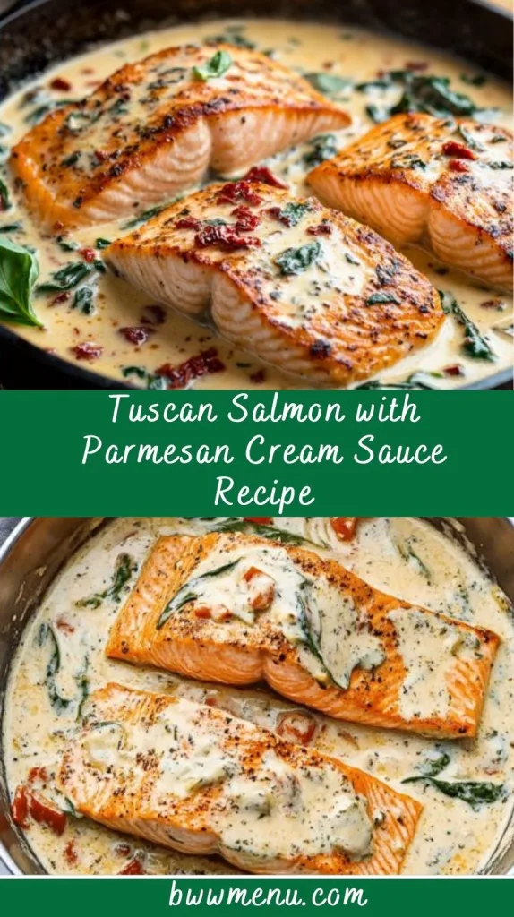 Tuscan Salmon with Parmesan Cream Sauce Recipe