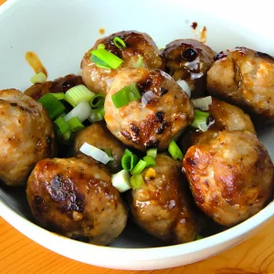 Asian Meatballs Chinese Pork Meatballs Char Siew Style Recipe