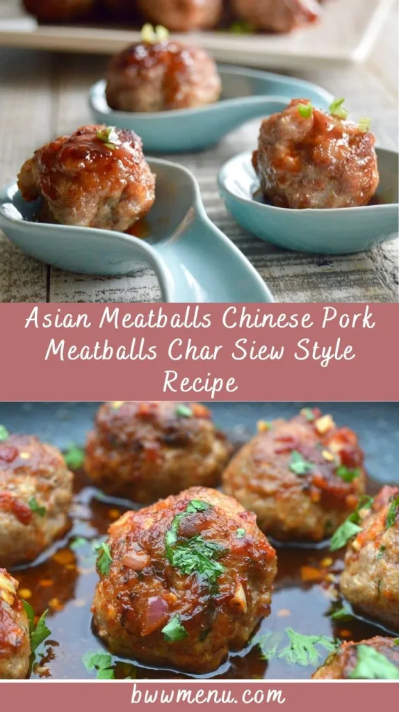 asian meatballs chinese pork meatballs char siew style recipe