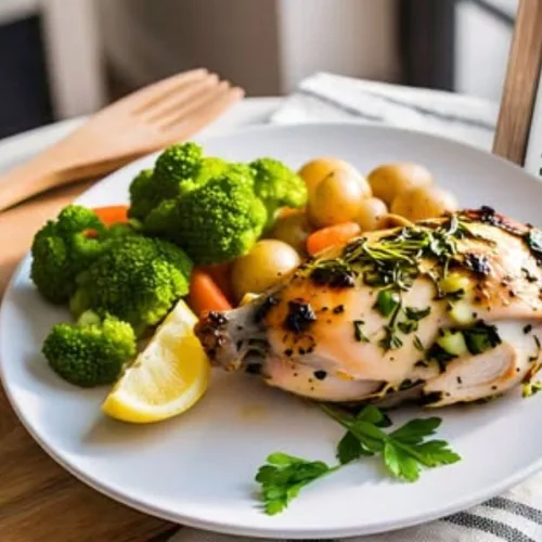 Herb Roasted Chicken Breast with Vegetables Recipe