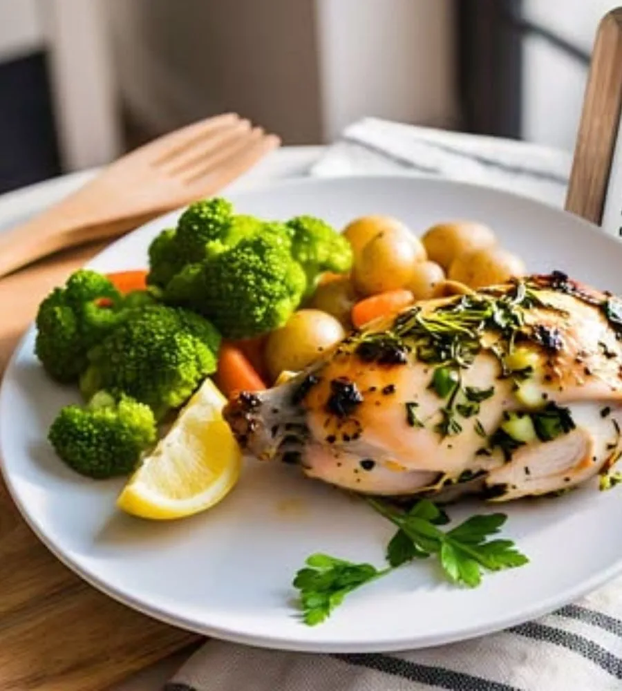 Herb Roasted Chicken Breast with Vegetables Recipe