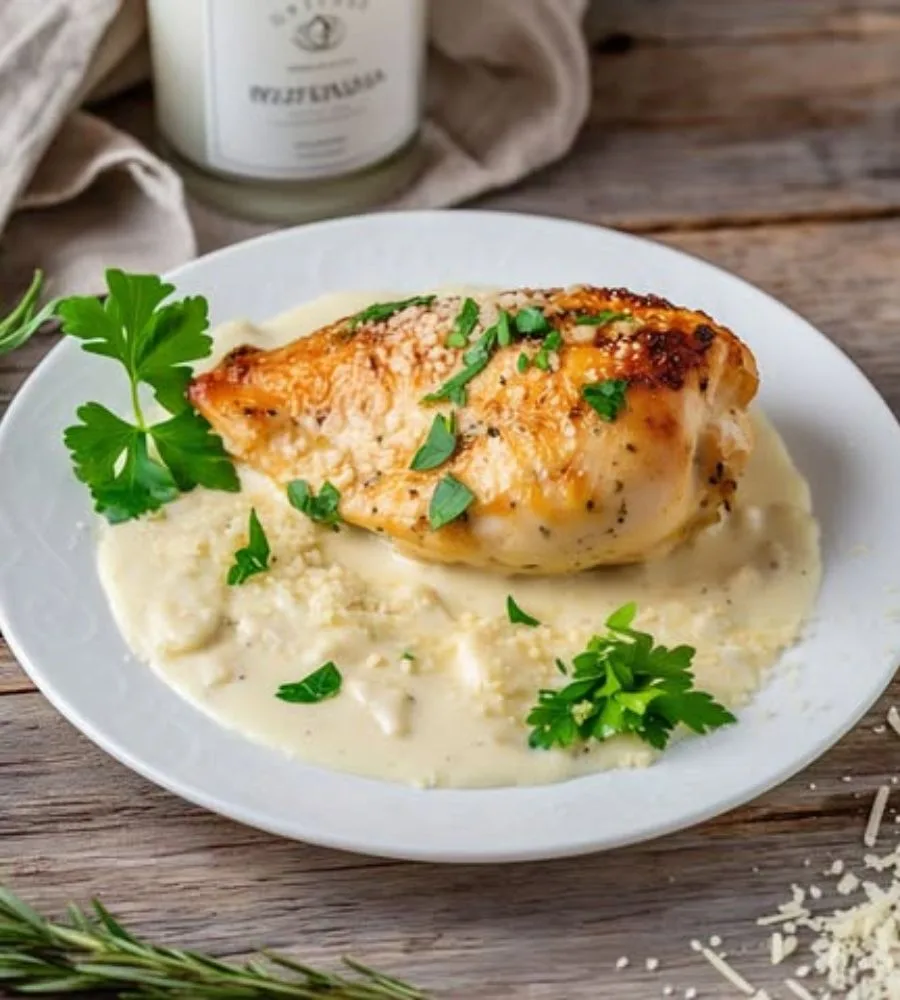 baked chicken breast in alfredo sauce recipe