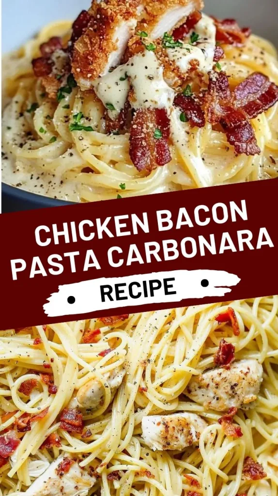 Chicken Bacon Pasta Carbonara Recipe