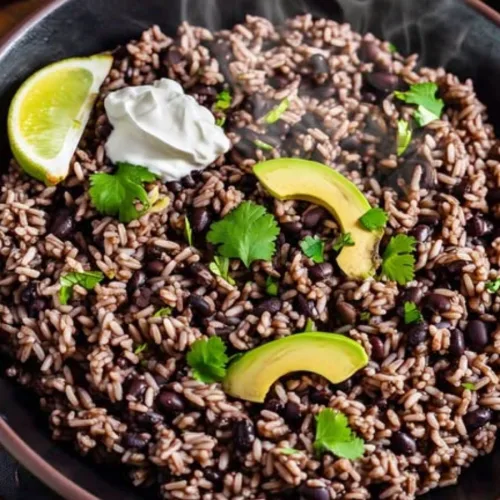 cuban inspired black bean rice recipe