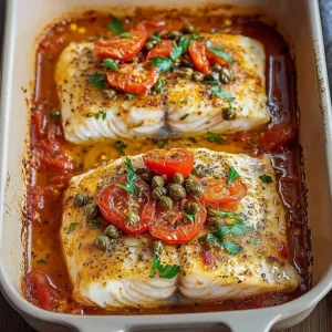 Pan Seared Cod In White Wine Tomato Basil Sauce Recipe