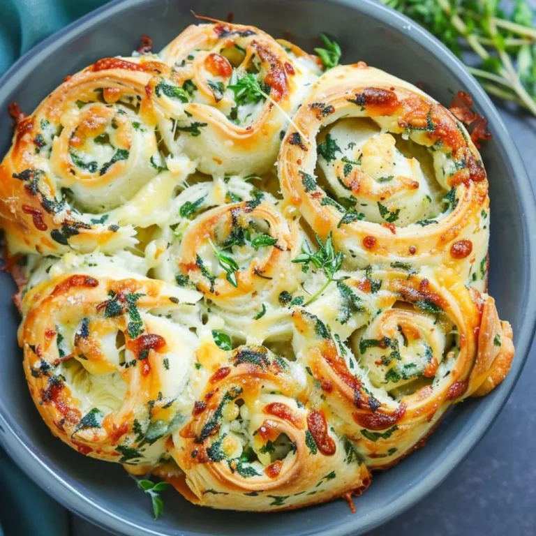 Cheesy Spinach And Artichoke Pinwheels Recipe
