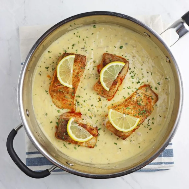 Mahi Mahi Fish In Lemon Garlic Cream Sauce
