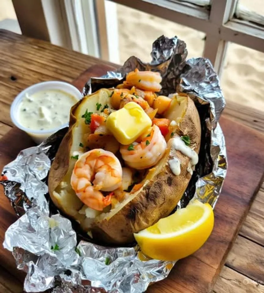 Loaded Seafood Baked Potato