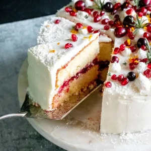 Orange Cake With Cranberry Filling Recipe