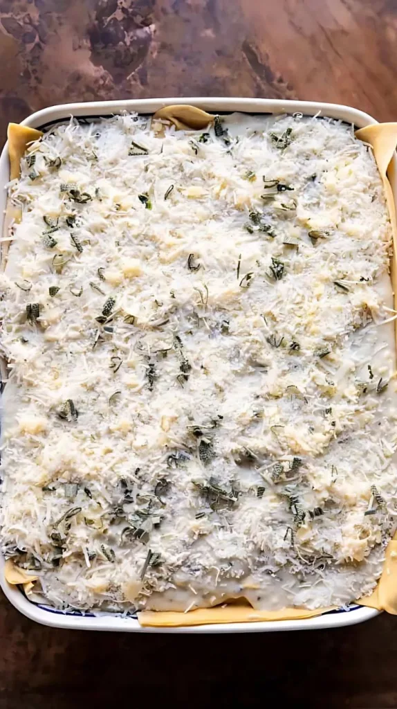 4 Cheese Sage Pesto Florentine Lasagna
