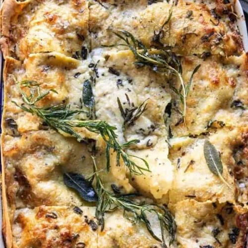 4 Cheese Sage Pesto Florentine Lasagna