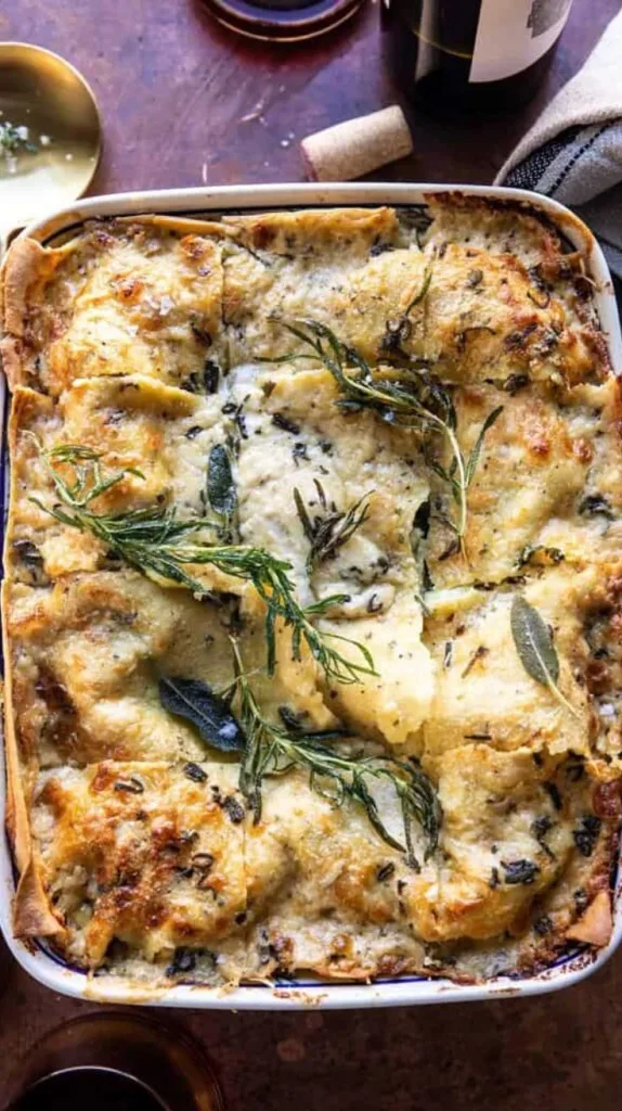 4 Cheese Sage Pesto Florentine Lasagna