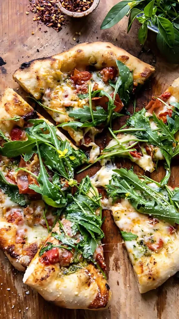 Arugula Tomato Cheese Pizza Recipe