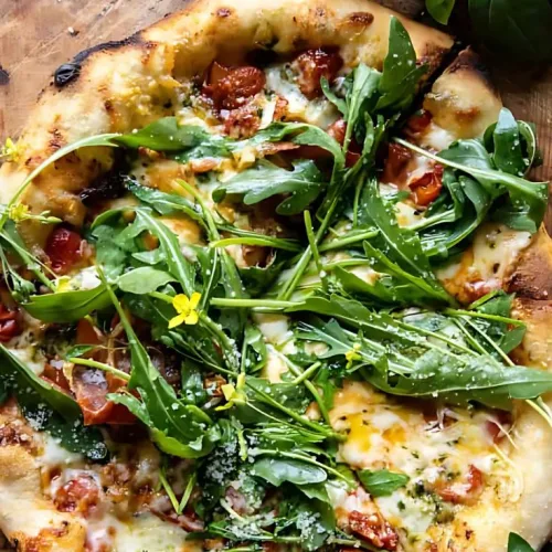 Arugula Tomato Cheese Pizza Recipe