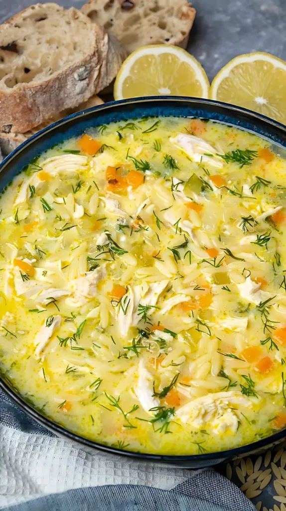 Avgolemono Greek Lemon Chicken Soup