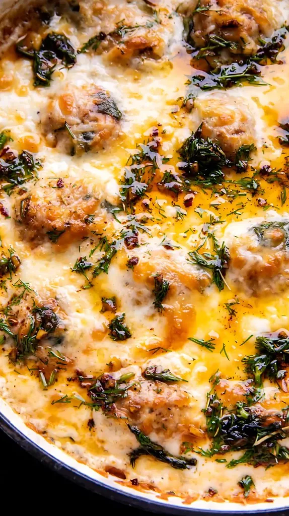 Baked Lemon Rosemary Chicken Meatballs And Creamy Orzo Recipe