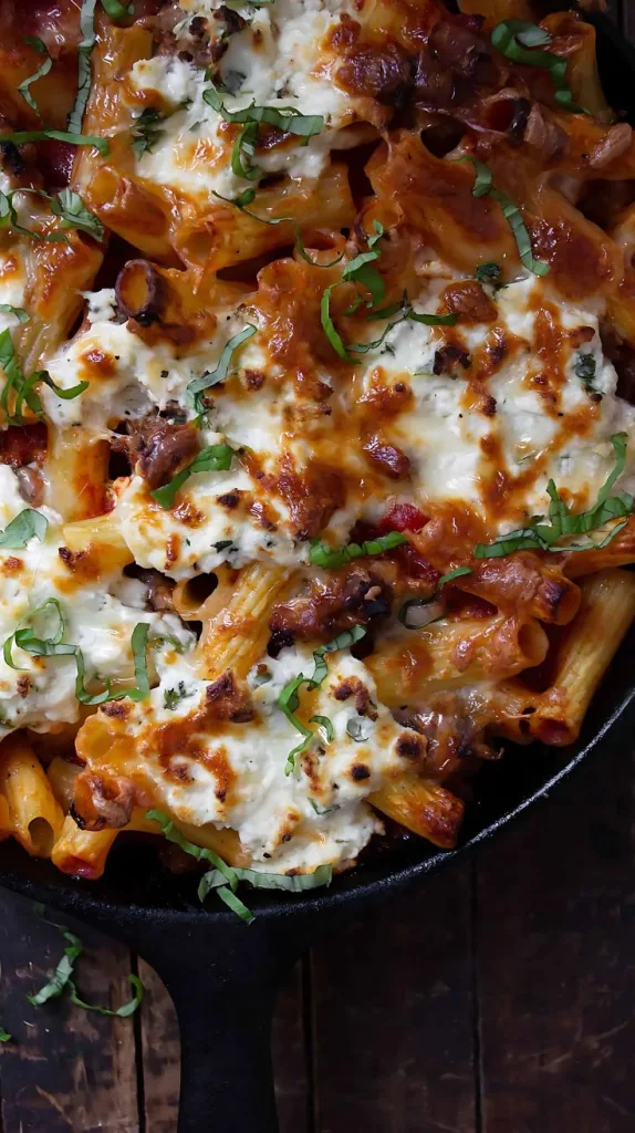 Baked Sausage Ricotta Pasta