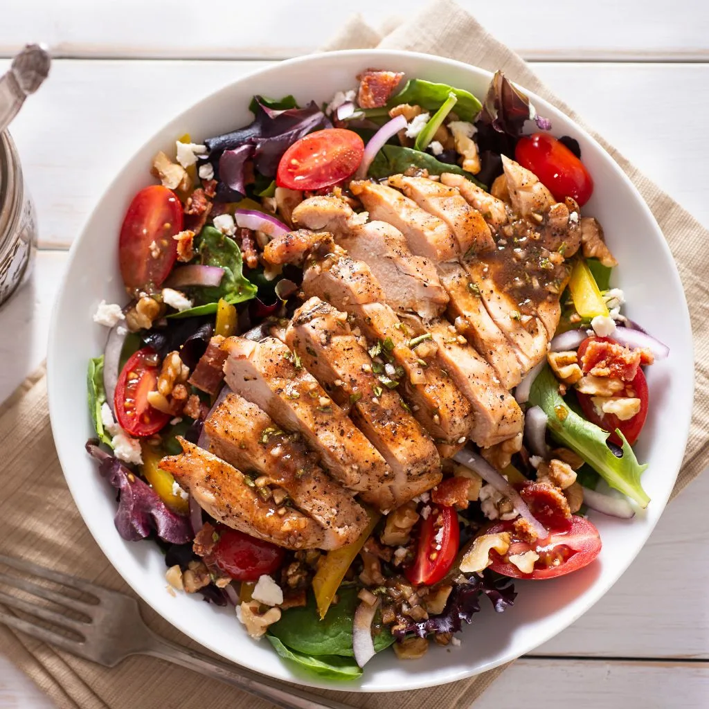 Balsamic Glazed Chicken with Strawberry Salad