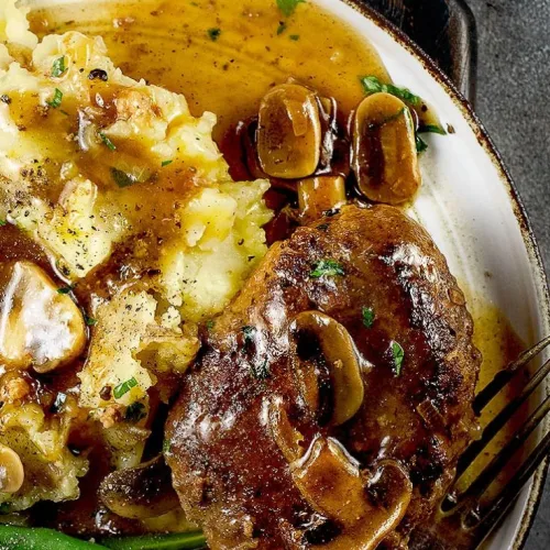 Bobby Flay Salisbury Steak Recipe with Mushroom Gravy