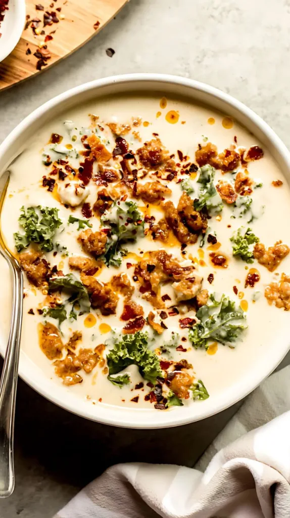 Cauliflower Sausage Kale Soup Recipe