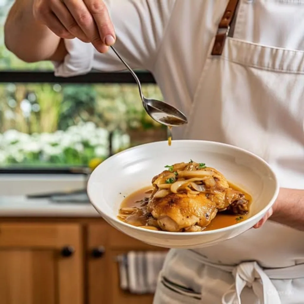 Cider Braised Chicken With Caramelized Onions
