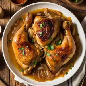 Cider Braised Chicken With Caramelized Onions