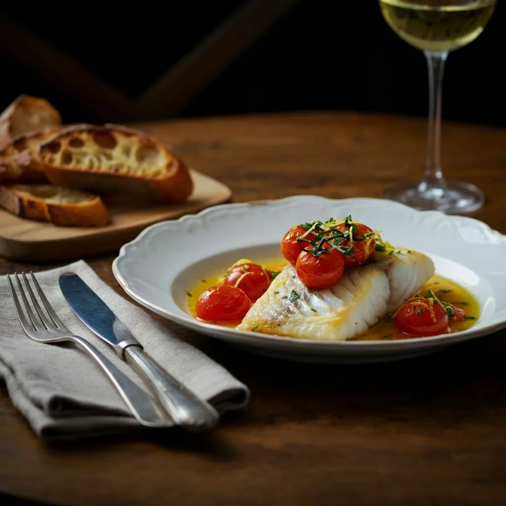 Cod In A Tomato Lemon Butter Sauce Recipe