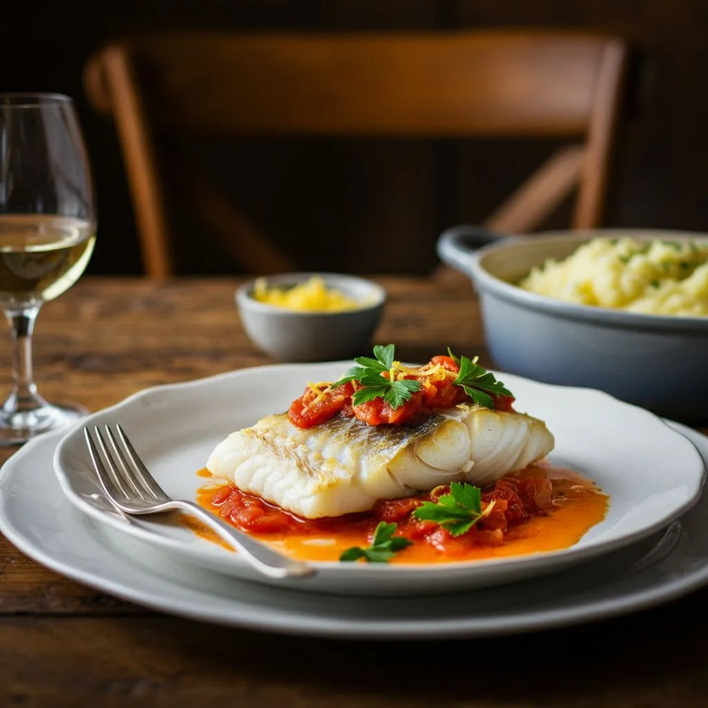Cod In A Tomato Lemon Butter Sauce Recipe