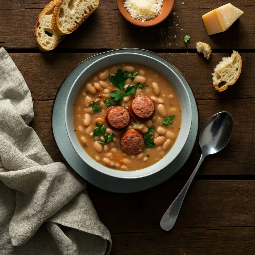 Creamy Bean Soup with Sausage