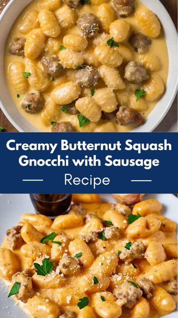 Creamy Butternut Squash Gnocchi with Sausage Recipe