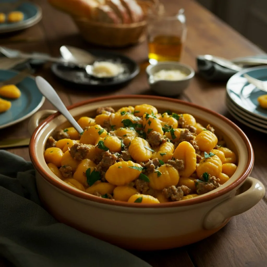 Creamy Butternut Squash Gnocchi with Sausage