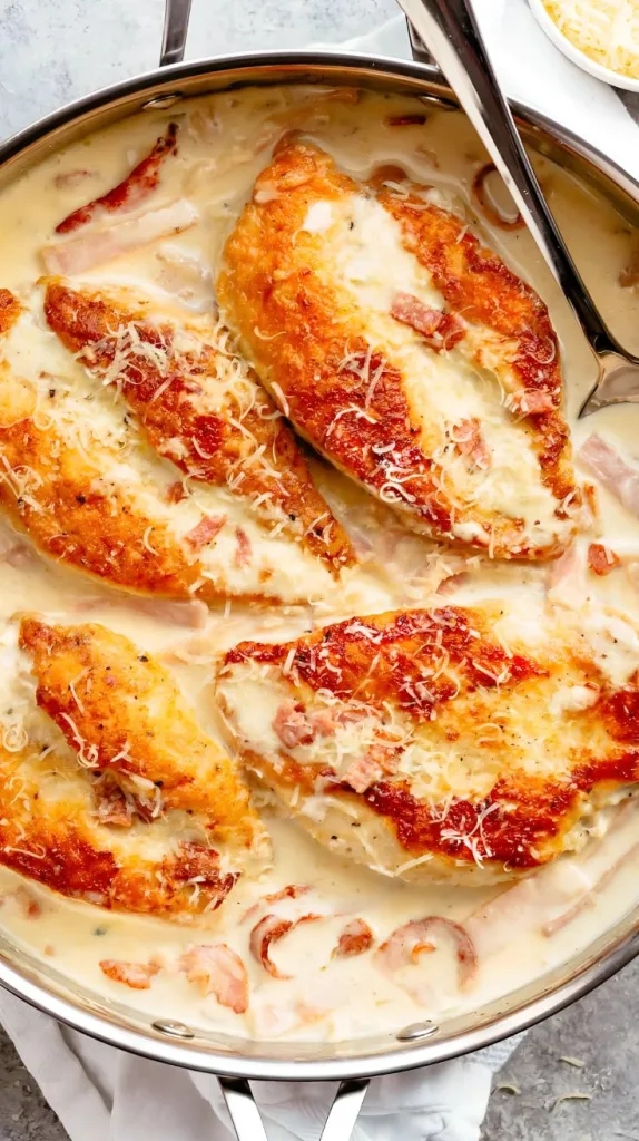 Creamy Parmesan Carbonara Chicken Recipe