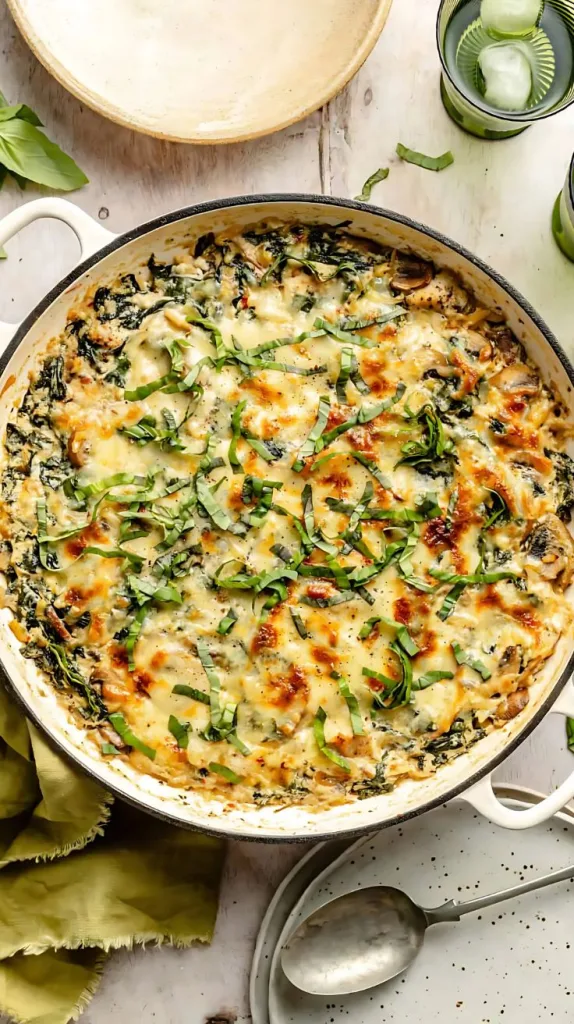 Creamy Ricotta Chicken and Orzo Skillet Recipe