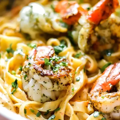 Creamy Tomato Pesto Shrimp Pasta Recipe