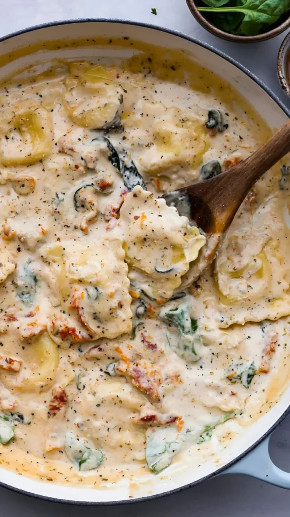 Creamy Tuscan Ravioli Recipe