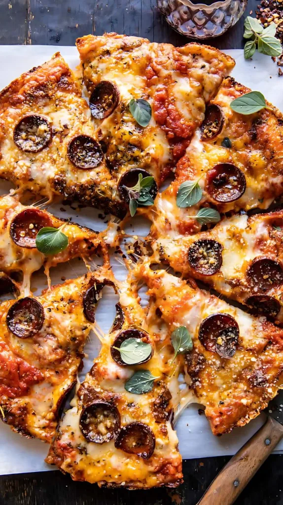 Crispy Tomato Herb Cheese Pan Pizza Recipe