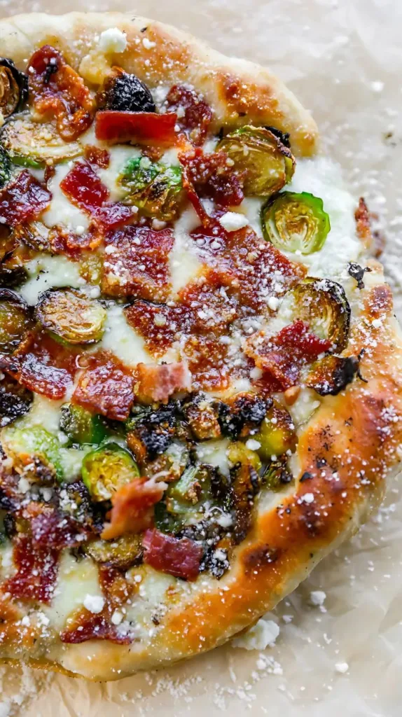 Easy Skillet Pizza with Brussels and Bacon Recipe