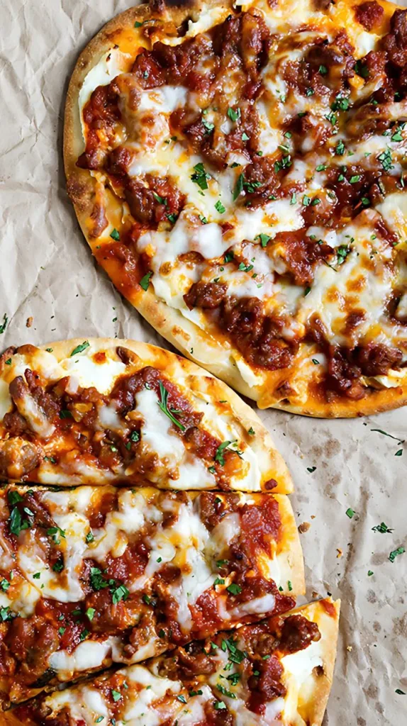 Easy Weeknight Lasagna Naan Pizzas Recipe