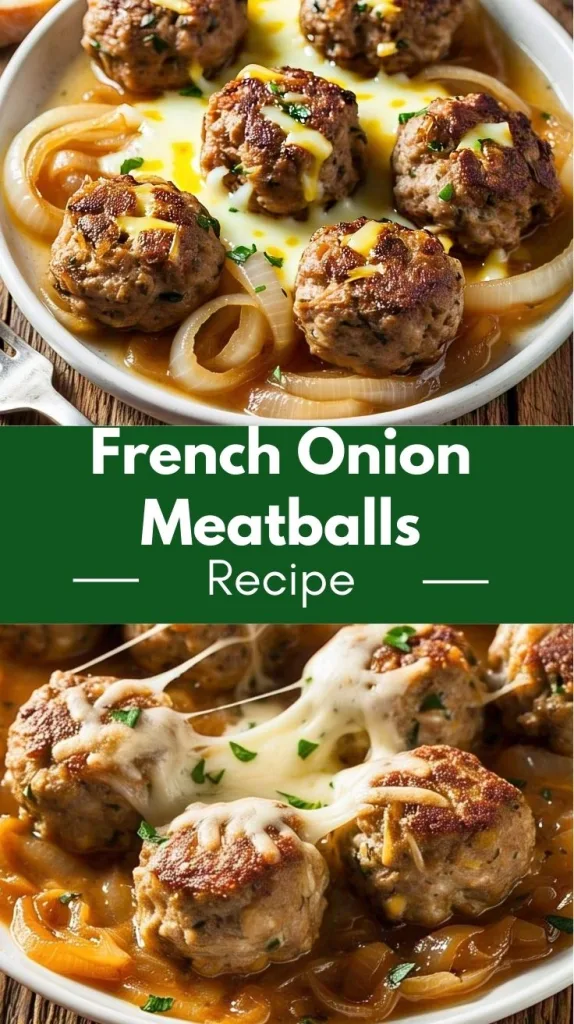 French Onion Meatballs