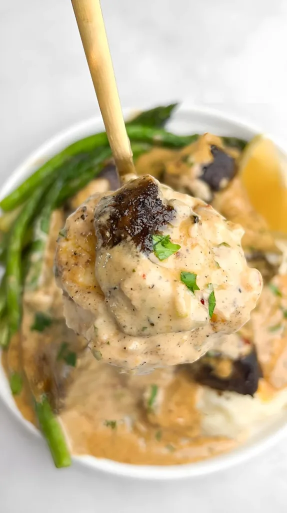 Garlic Butter Steak Bites with Parmesan Cream Sauce Recipe
