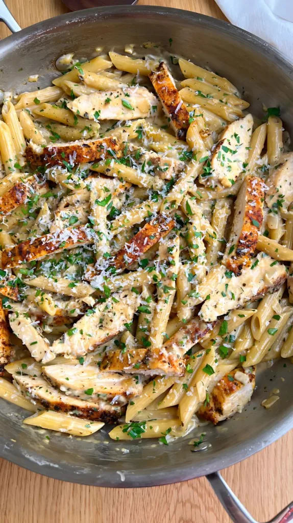 Garlic Parmesan Chicken Pasta Recipe