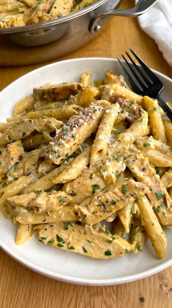 Garlic Parmesan Chicken Pasta Recipe