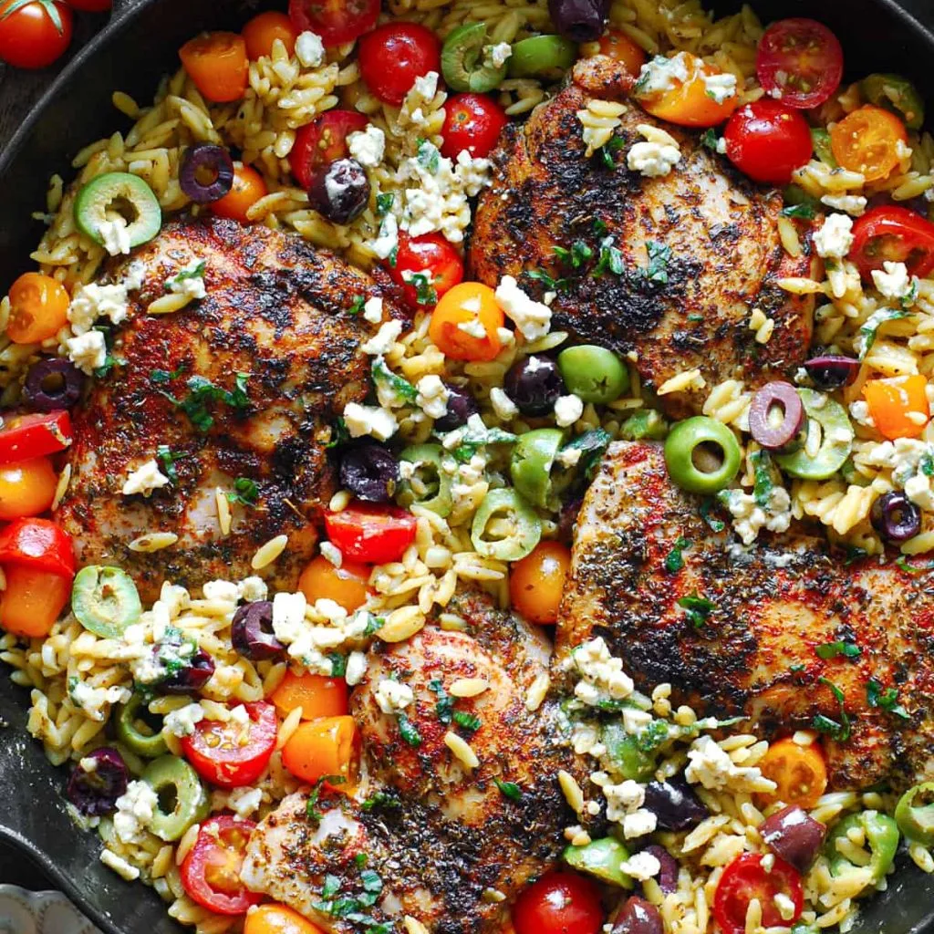 Greek-Inspired Chicken and Orzo